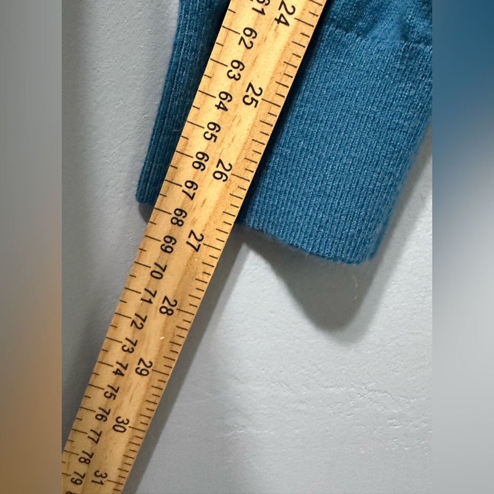Greyson Golf Cheyenne V-Neck Sweater Orca Blue Merino Wool Blend Mens Size L - Picture 7 of 8